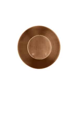 MEIR ROUND WALL MIXER PINLESS HANDLE TRIM KIT (IN-WALL BODY NOT INCLUDED). PVD LUSTRE BRONZE FINISH