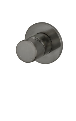 Meir Round Wall Mixer - Pinless Range (PVD Gunmetal Grey/ Shadow finish)