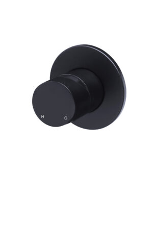 Meir Round Wall Mixer - Pinless Range (Matte Black finish)