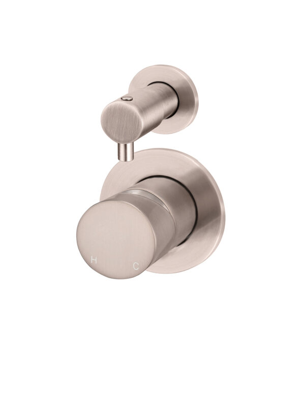 Meir Round Diverter Mixer - Pinless Range (Champagne finish)