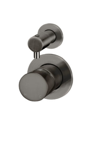 Meir Round Diverter Mixer - Pinless Range (PVD Gunmetal Grey/ Shadow finish)