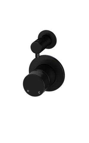 Meir Round Diverter Mixer - Pinless Range (Matte black finish)