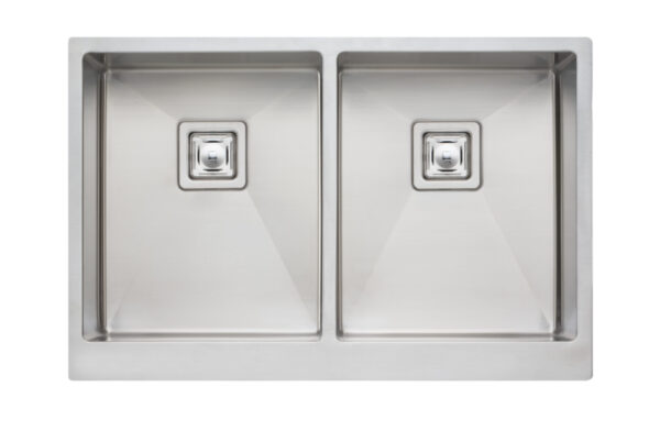 Oliveri 'Professional Butler Style' double bowl sink. Stainless still, undermount