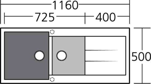 Oliveri Santorini tech drawing (ST-BL1510/ ST-BWH1510)