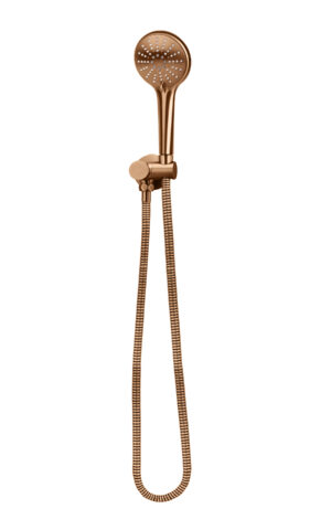 Meir ROUND HAND-SHOWER ON SWIVEL BRACKET IN PVD LUSTRE BRONZE FINISH