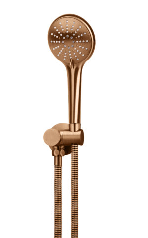 Meir ROUND HAND-SHOWER ON SWIVEL BRACKET IN PVD LUSTRE BRONZE FINISH