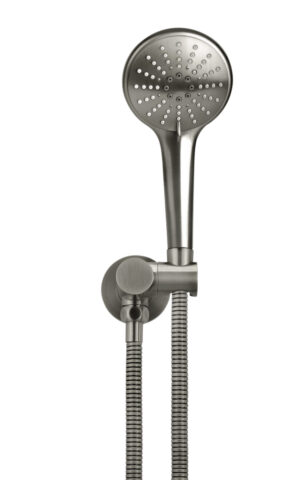 Meir 3-function Round Portable Hand Shower - PVD Gunmetal Grey finish