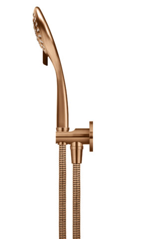 Meir Round Hand Hand Shower on Fixed Bracket - PVD Lustre Bronze finish