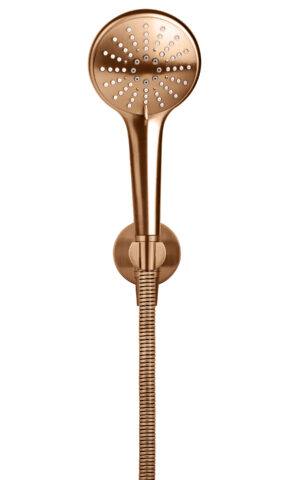 Meir Round Hand Hand Shower on Fixed Bracket - PVD Lustre Bronze finish