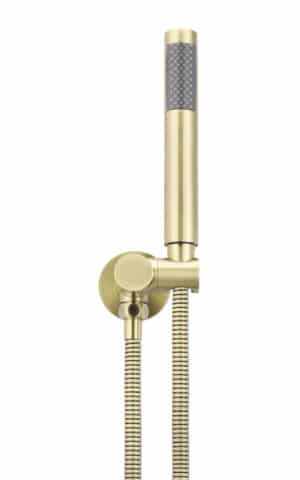 Meir Round Single Function Shower on Bracket - PVD Tiger Bronze Gold finish