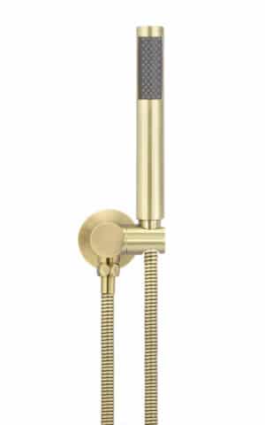 Meir Round Single Function Shower on Bracket - PVD Tiger Bronze Gold finish