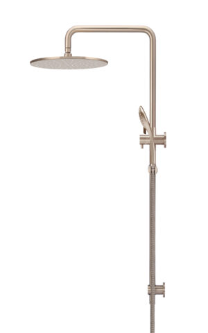 Meir Round Combination Shower Rail 300mm Rose-single function hand shower - champagne finish