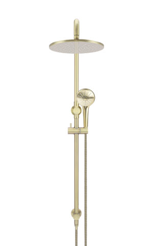 Meir Round Combination Shower Rail 300mm Rose-single function hand shower - PVD Tiger Bronze Gold finish