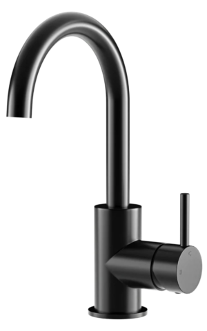 MEIR ROUND GOOSENECK BASIN MIXER WITH COLD START (MB17-MB)