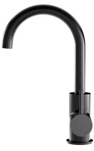 MEIR ROUND GOOSENECK BASIN MIXER WITH COLD START (MB17-MB)