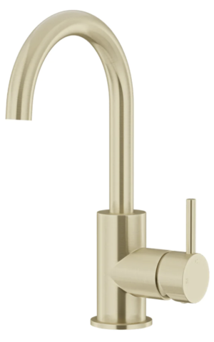 MEIR ROUND GOOSENECK BASIN MIXER WITH COLD START (MB17-PVDBB)