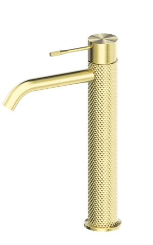 Nero 'Opal' Tall Basin Mixer in Brushed Gold