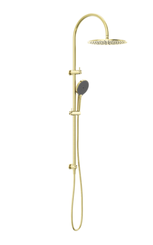 NERO OPAL TWIN SHOWER WITH AIR SHOWER II, IN BRUSHED GOLD FINISH