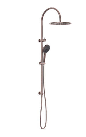 NERO OPAL TWIN SHOWER WITH AIR SHOWER II, IN BRUSHED BRONZE FINISH