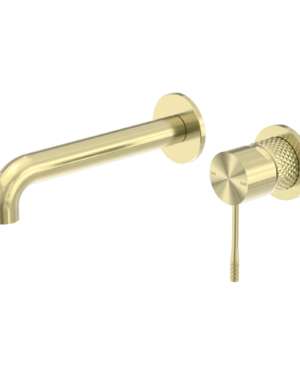 Nero 'Opal' Wall Basin' Bath Spout & Mixer in Brushed Gold finish