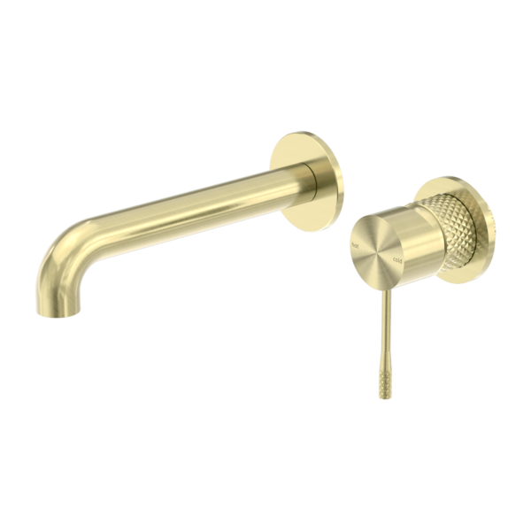 Nero 'Opal' Wall Basin' Bath Spout & Mixer in Brushed Gold finish