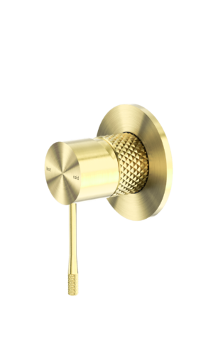 Nero 'Opal' Shower Mixer 80mm plate, Brushed Gold finish