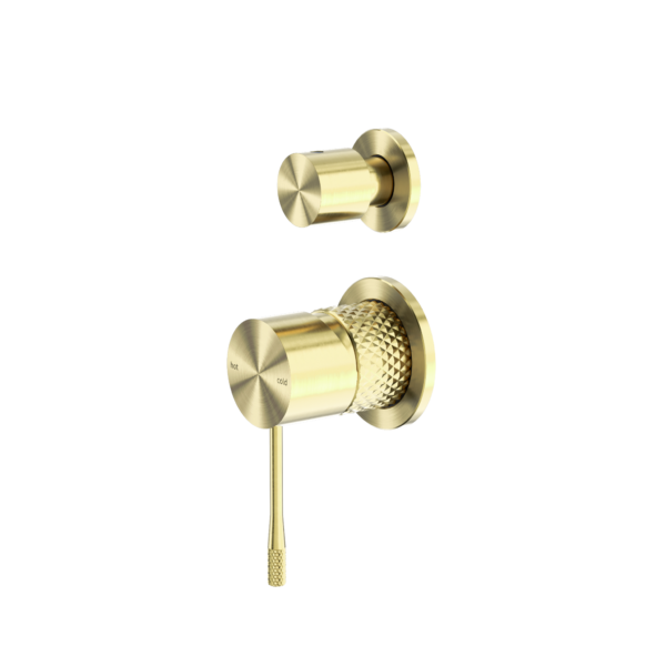 Nero 'Opal' Shower Mixer & Diverter in Brushed Gold finish