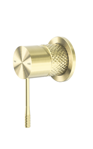 Nero 'Opal' Shower Mixer, 60mm plate, in Brushed Gold finish