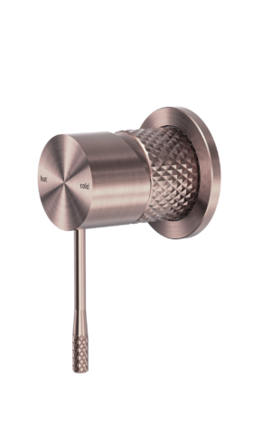 Nero 'Opal' Shower Mixer, 60mm plate, in Brushed Bronze finish