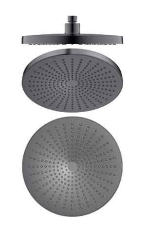 Nero 'Opal' Shower Head in Graphite finish