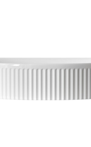 Otti Archie above mount fluted basin in white finish