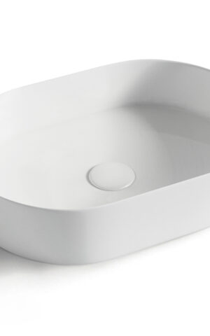 Otti Oval Basin, above mount, Matte White finish