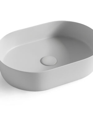 Otti Oval Basin, above mount, Matte Grey finish