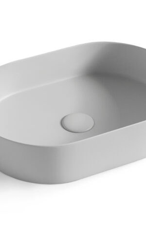 Otti Oval Basin, above mount, Matte Grey finish