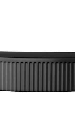 Otti Archie above mount fluted basin in matte black finish