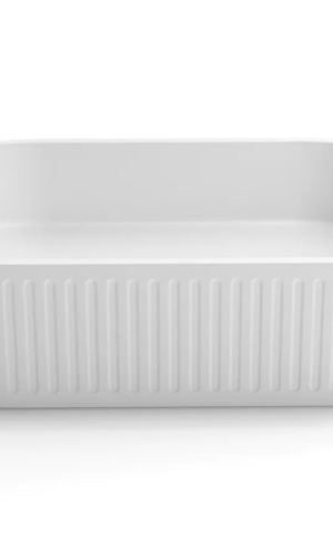 Otti 'Hudson' Concrete Basin - Oval, Matte white finish