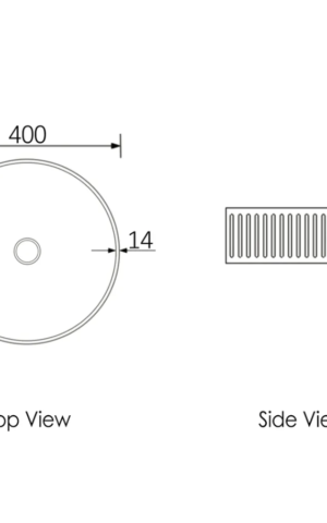 Otti 'Hudson' Concrete Basin - Round, Matte white finish | Spec Sheet