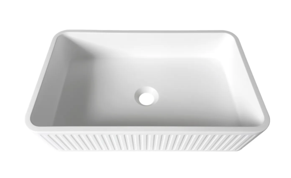 Otti 'Hudson' Concrete Basin - Square, Matte white finish