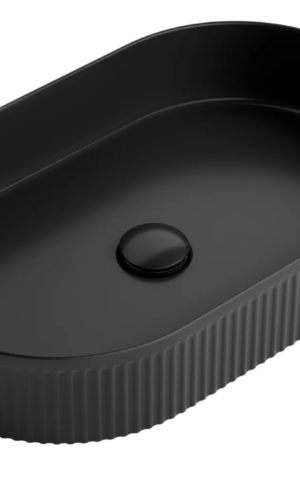 KENSINGTON 580X360X100 OVAL BASIN MATTE BLACK