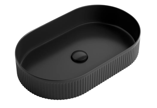 KENSINGTON 580X360X100 OVAL BASIN MATTE BLACK