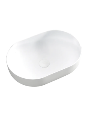 Otti Cast Stone Basin: Portofino matte white finish (500x345)