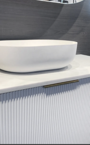 Otti Cast Stone Basin: Portofino matte white finish (500x345)