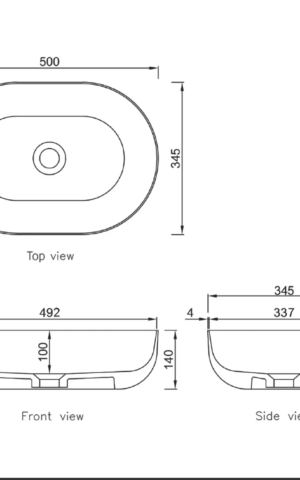 Otti Cast Stone Basin: Portofino matte white finish (500x345)