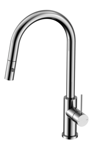 Nero 'Mercca' Pull-out kitchen mixer tap with Vegie Spray Function. Chrome finish