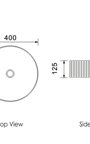 OTTI MARLO 400 ROUND MATT BLACK BASIN