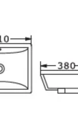 OTTI 'SOTTO' UNDERMOUNT BASIN, GLOSS WHITE GLAZING, WITH OVERFLOW, NO TAPHOLE (SKU: IS9051) SPEC SHEET