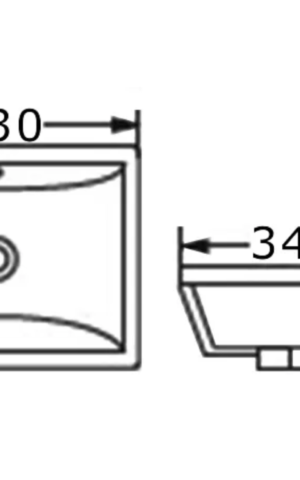 OTTI 'SOTTO' UNDERMOUNT BASIN, GLOSS WHITE GLAZING, WITH OVERFLOW, NO TAPHOLE (SKU: IS9053) SPEC SHEET