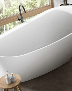 Decina Caval freestanding bath. Gloss white finish