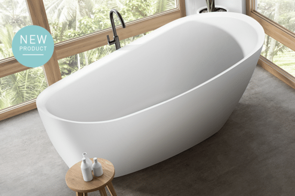 Decina Caval freestanding bath. Gloss white finish