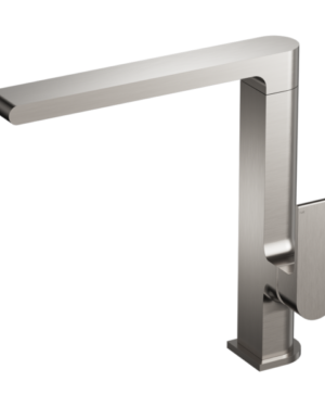 Nero 'Bianca' Square Kitchen/ Laundry Mixer Tap. Brushed Nickel finish